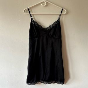 Black Mini Slip Dress